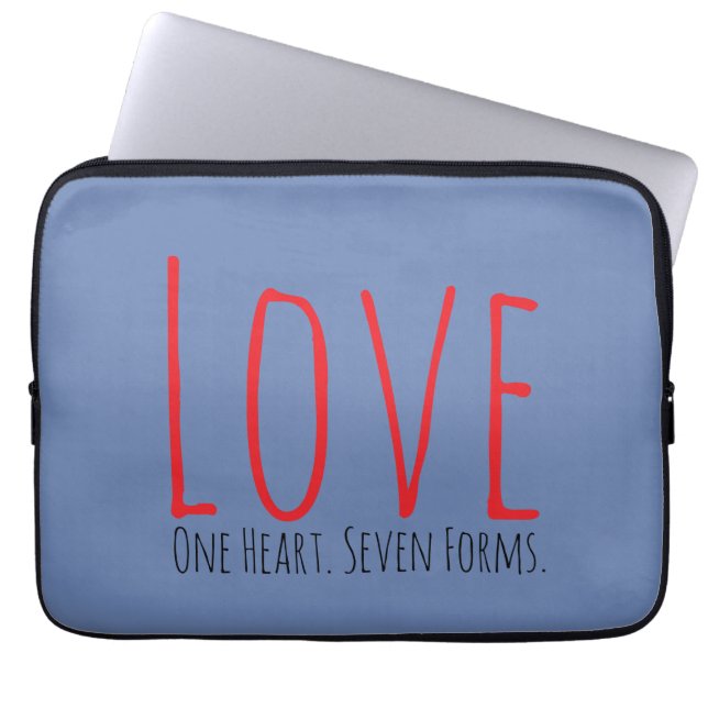 Love - One Heart. Seven Forms Electronics Bag Laptopschutzhülle (Vorderseite)