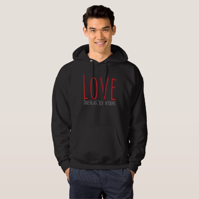Love - One Heart. Seven Forms T-Shirt Hoodie (Vorne ganz)