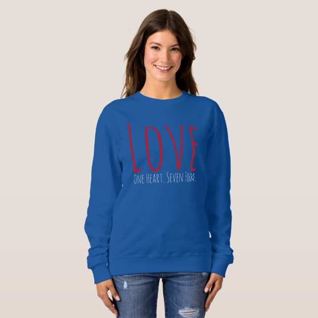 Love - One Heart. Seven Forms T-Shirt Sweatshirt (Vorne ganz)