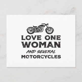 Love One Woman And Several Motorcycles Essential Postkarte