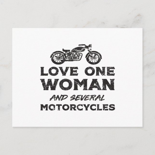Love One Woman And Several Motorcycles Essential Postkarte (Vorderseite)