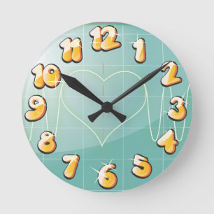 Love-Oszilloskop Runde Wanduhr