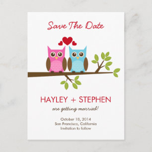 Love Owls Enregistrer La Carte Date