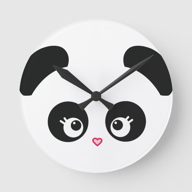 Love Panda® Clock Runde Wanduhr (Vorderseite)