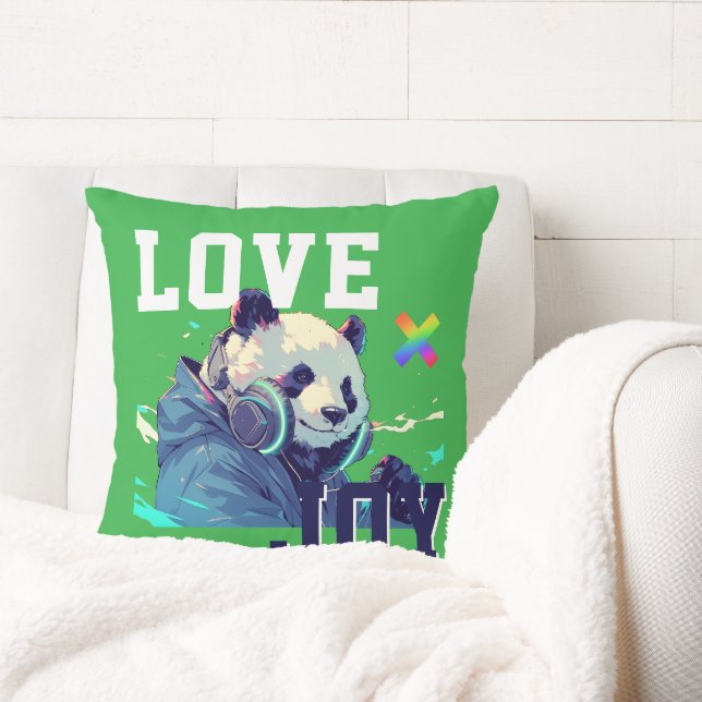 LOVE × PANDA - Custom Kissen (Von Creator hochgeladen)