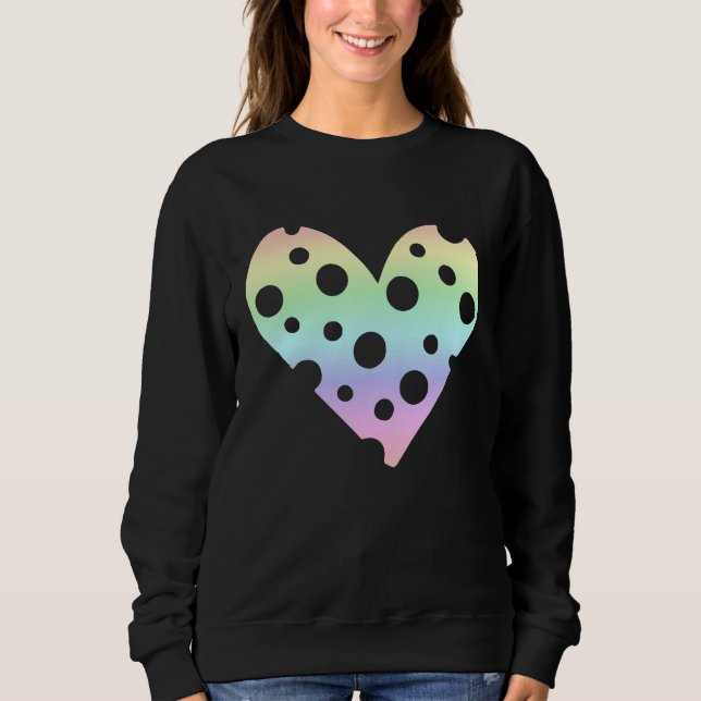Love Pastel Rainbow Love Heart Sweatshirt (Vorderseite)