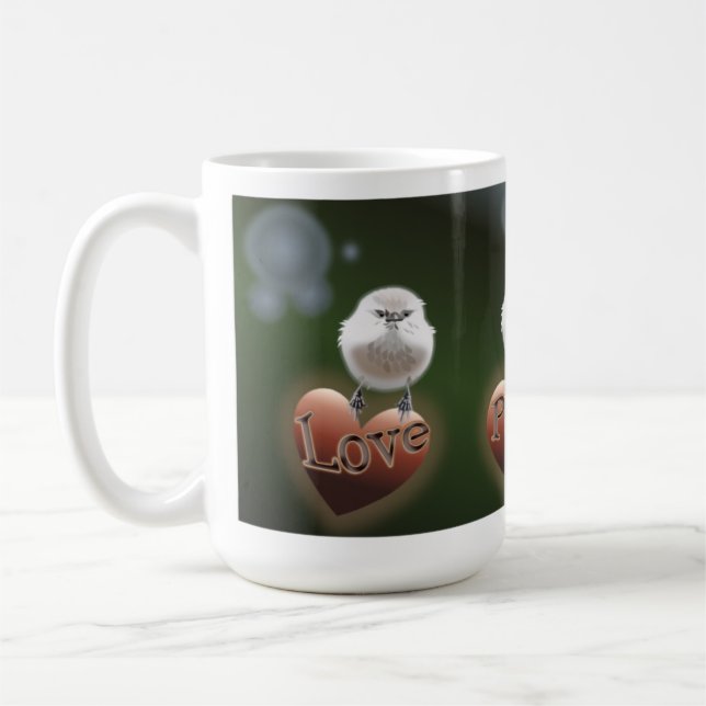 Love Peace Joy Birdie Mug (Gauche)