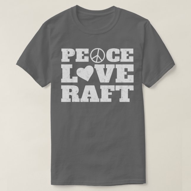 Love peace rafting nice gift white water  T-Shirt (Design vorne)