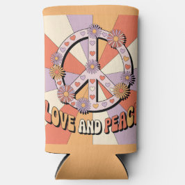  Love Peace Sign Flowers Can Sleeve Selters Dosenkühler