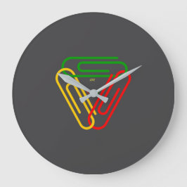 Love - Peace - Unity Große Wanduhr