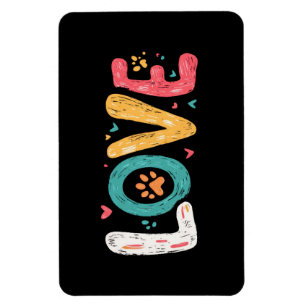 LOVE Pfote – Süße Typografie-Kunst für Tierliebhab Magnet