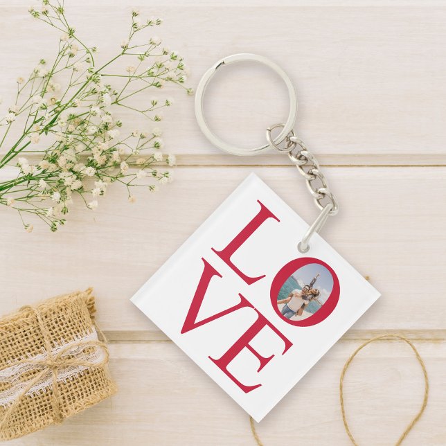 Love Photo (Celebrate your love with this keychain that features Love in a classic font with a photo in the "o".)