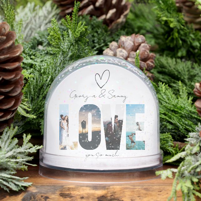 LOVE Photo Collage Christmas Schneekugeln (Winter)