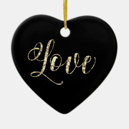 *~* LOVE PHOTO Gold Parties scintillant Ornement c