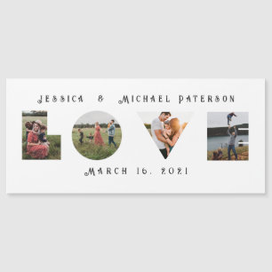 Love Photos Moderne Personnalisée Carte magnétique