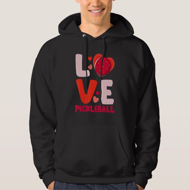 Love Pickleball Heart Valentines For Player Kids G Hoodie (Vorderseite)
