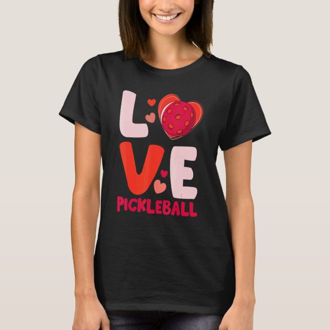 Love Pickleball Heart Valentines For Player Kids G T-Shirt (Vorderseite)