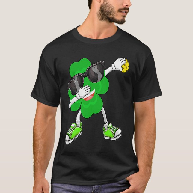 Love Pickleball Shamrock C Saint Patrick's Day Men T-Shirt (Vorderseite)