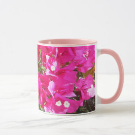 Love Pink Bougainvillea Print Coffee Tasse