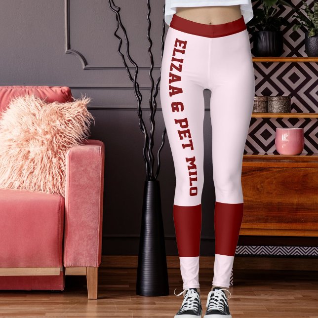 Love Pink Red Personalized Valentines Day Gifts Leggings (Von Creator hochgeladen)