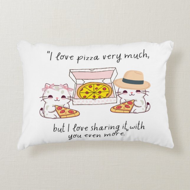 LOVE PIZZA SEHR VIEL, KATZE DEKOKISSEN (Vorderseite)