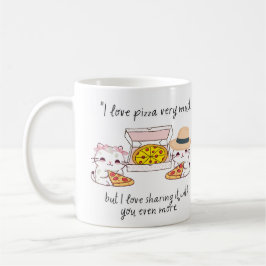 LOVE PIZZA SEHR VIEL, KATZE KAFFEETASSE