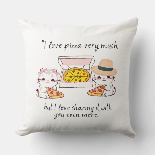 LOVE PIZZA SEHR VIEL, KATZE KISSEN (Vorderseite)
