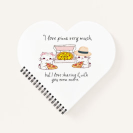 LOVE PIZZA SEHR VIEL, KATZE NOTIZBUCH