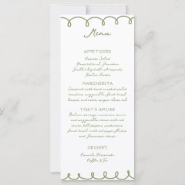 Love & Pizza | Whimsical Menu