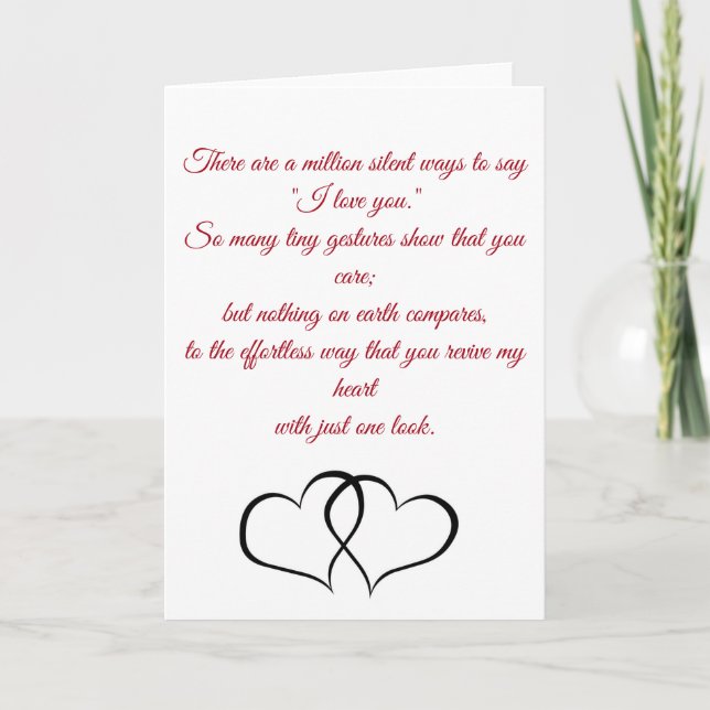 Love poem Valentines journée / carte occasion spéc (Devant)