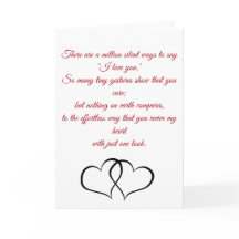 Love poem Valentines journée / carte occasion spéc