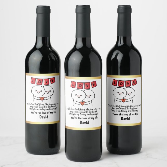 Love Potion: Custom Labels for Your Sweetheart! Weinetikett (Flaschen)