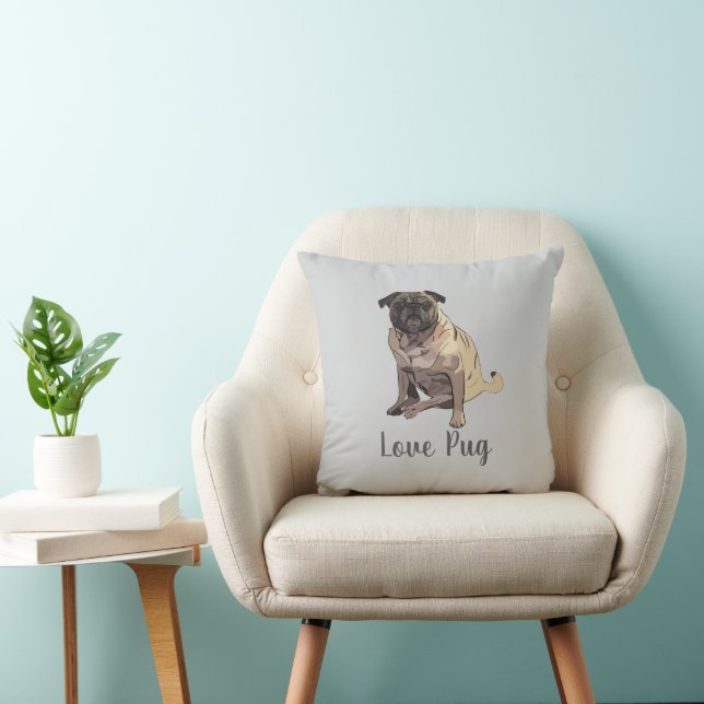Love Pug Kissen (Stuhl )
