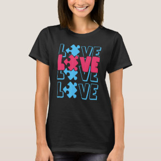 Love Puzzle Piece Autism Awareness & Support T-Shirt