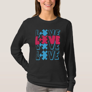 Love Puzzle Piece Autism Awareness & Support T-Shirt