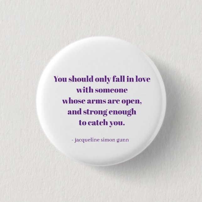 Love quote button (Vorderseite)