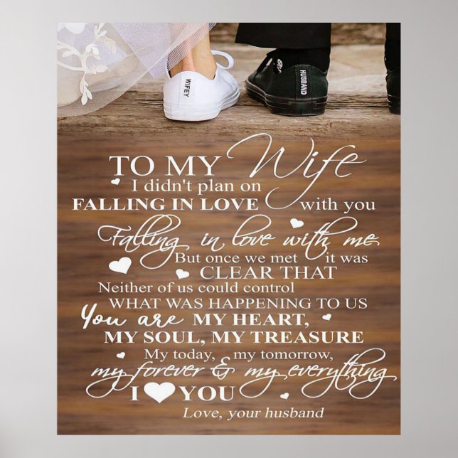 Love Quote For Wife | Trendy Present For Wife Poster (Vorne)