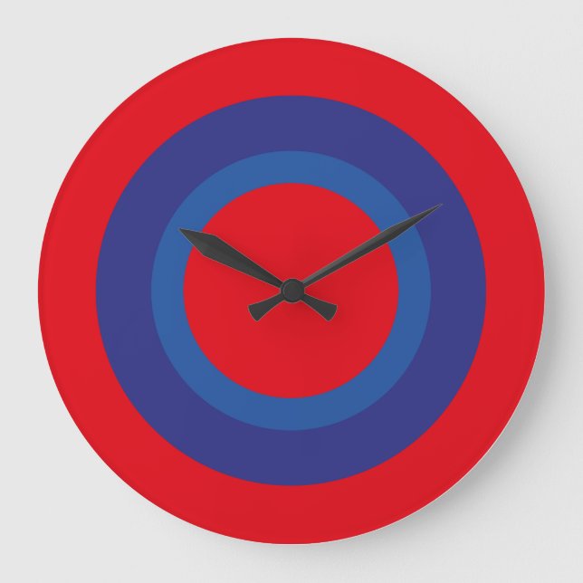 LOVE RED BLUE SPECIAL USA/EEUU by Masanser Große Wanduhr (Vorderseite)