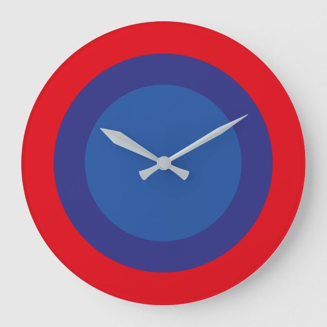 LOVE RED BLUE SPECIAL USA/EEUU by Masanser Große Wanduhr (Vorderseite)