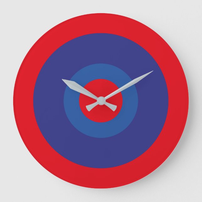LOVE RED BLUE SPECIAL USA/EEUU by Masanser Große Wanduhr (Vorderseite)