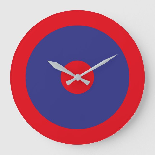 LOVE RED BLUE SPECIAL USA/EEUU by Masanser Große Wanduhr (Vorderseite)