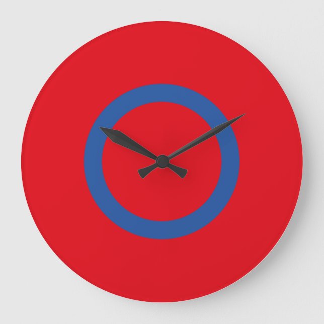 LOVE RED BLUE SPECIAL USA/EEUU by Masanser Große Wanduhr (Vorderseite)