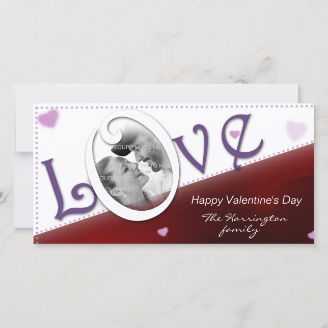 Love Red Valentine's Day Carte photo (Devant)