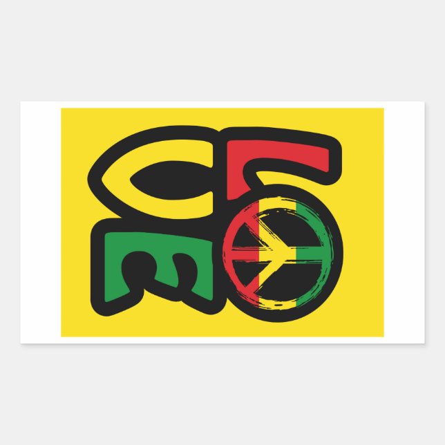 Love reggae music symbole de paix reggae stickers (Devant)