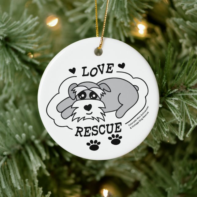 Love Rescue - Round Christmas Ornament (Baum)