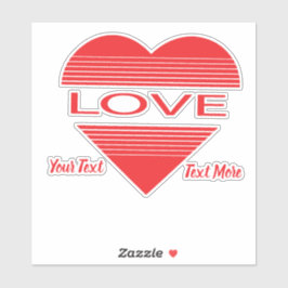 Love & Romance Concept Design with Heart Elements Aufkleber