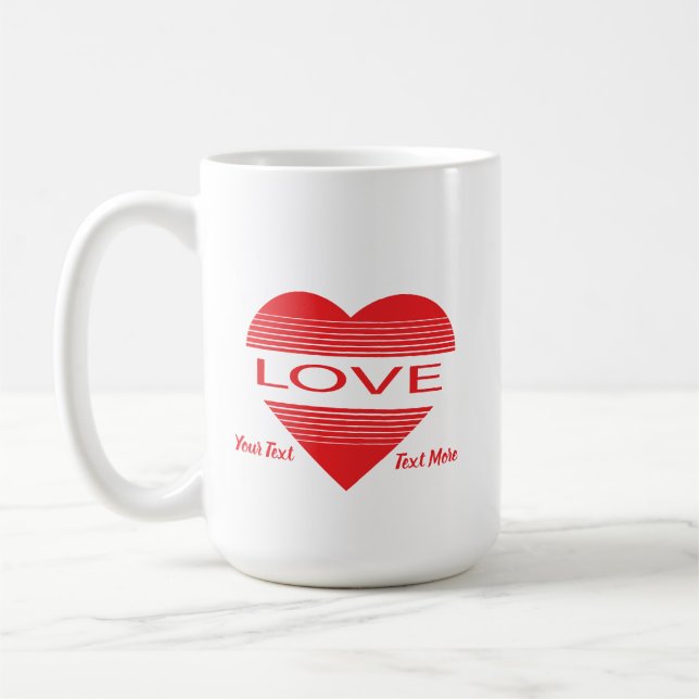Love & Romance Concept Design with Heart Elements Kaffeetasse (Links)