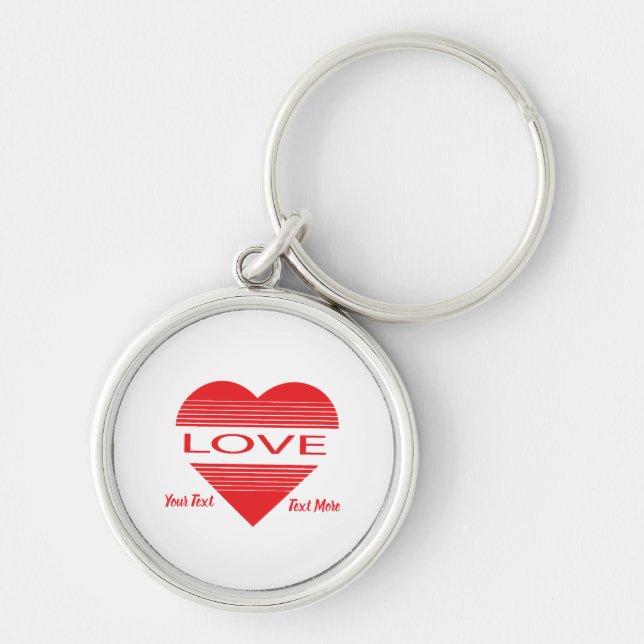 Love & Romance Concept Design with Heart Elements Schlüsselanhänger (Vorne)