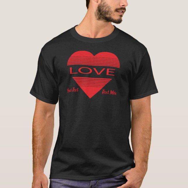 Love & Romance Concept Design with Heart Elements T-Shirt (Vorderseite)