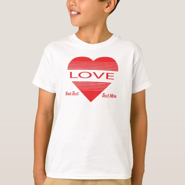 Love & Romance Concept Design with Heart Elements T-Shirt (Vorderseite)